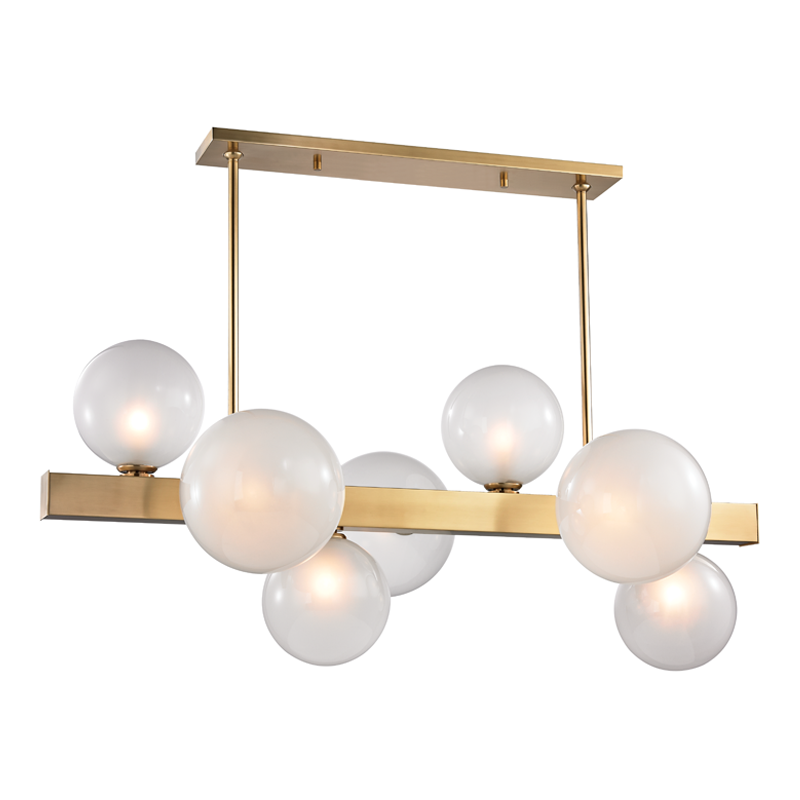 Hudson Valley Hinsdale Linear Chandelier Aged Brass