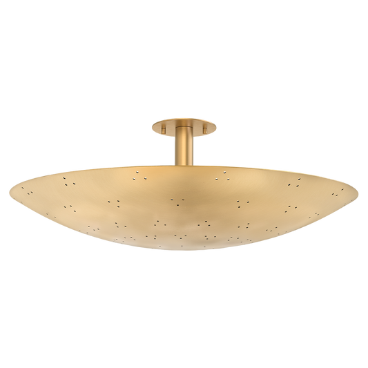 Hudson Valley Bern 28" 3-Light Flush Mount Vintage Brass