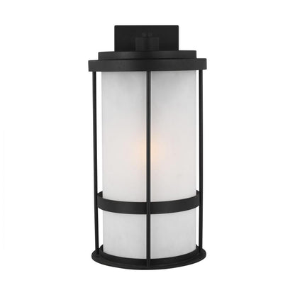 Generation Lighting Wilburn Large One Light Outdoor Wall Lantern Black