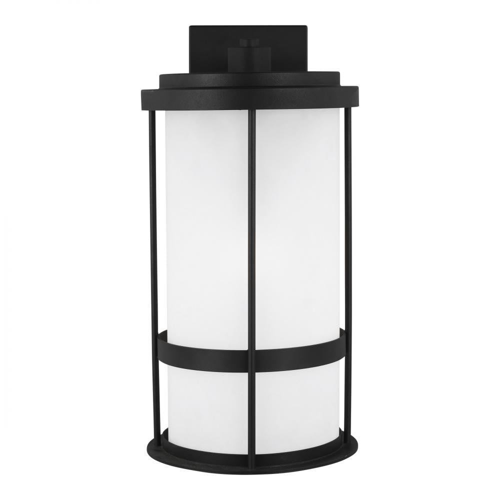 Generation Lighting Wilburn Large One Light Outdoor Wall Lantern Black
