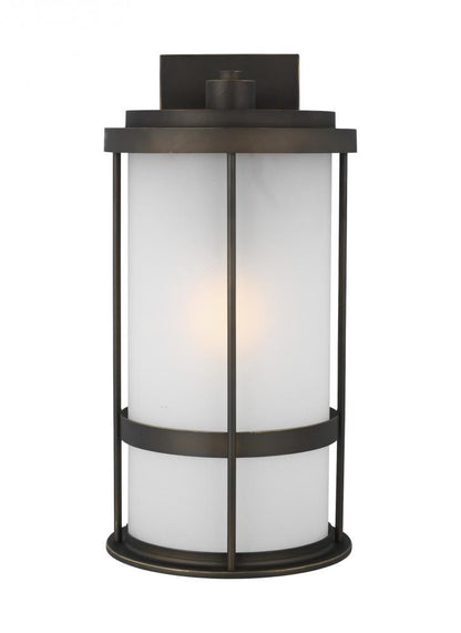 Generation Lighting Wilburn Large One Light Outdoor Wall Lantern Antique Bronze