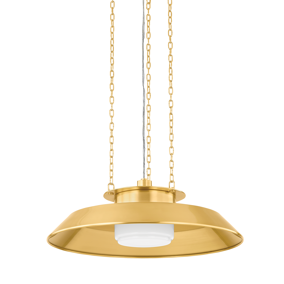 Hudson Valley Woodrow 22" Pendant Aged Brass