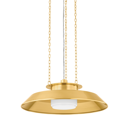 Hudson Valley Woodrow 22" Pendant Aged Brass