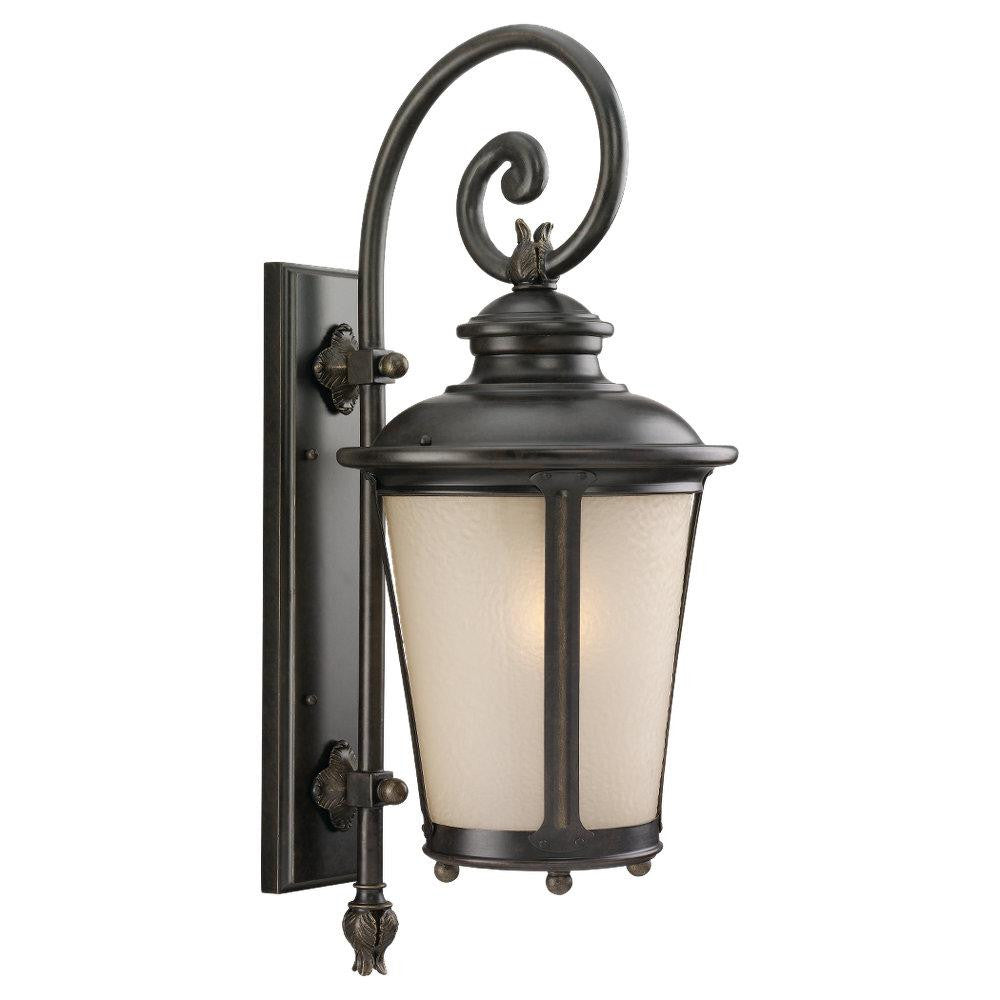 Generation Lighting Cape May Large One Light Outdoor Wall Lantern Burled Iron