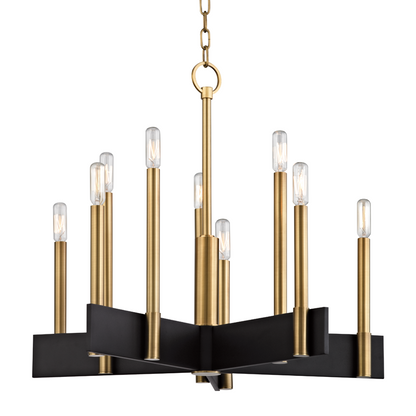 Hudson Valley Abrams Chandelier Antique Brass