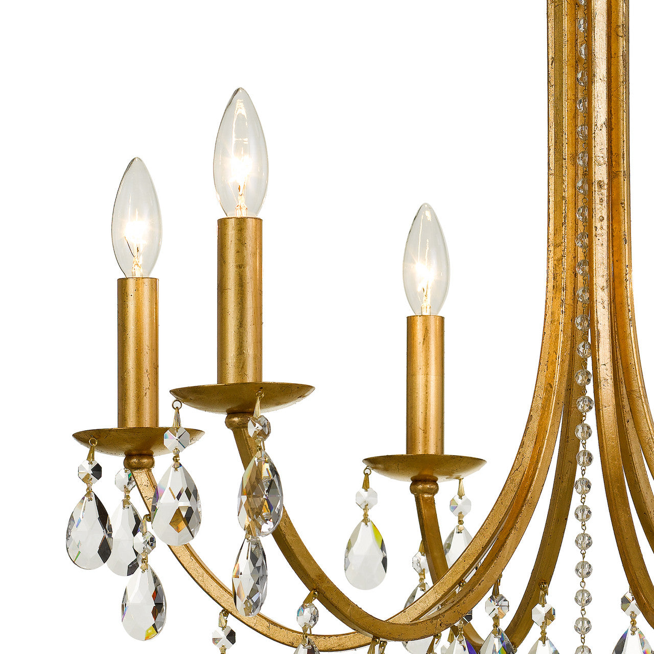 Crystorama Bridgehampton 6 Light Chandelier Antique Gold