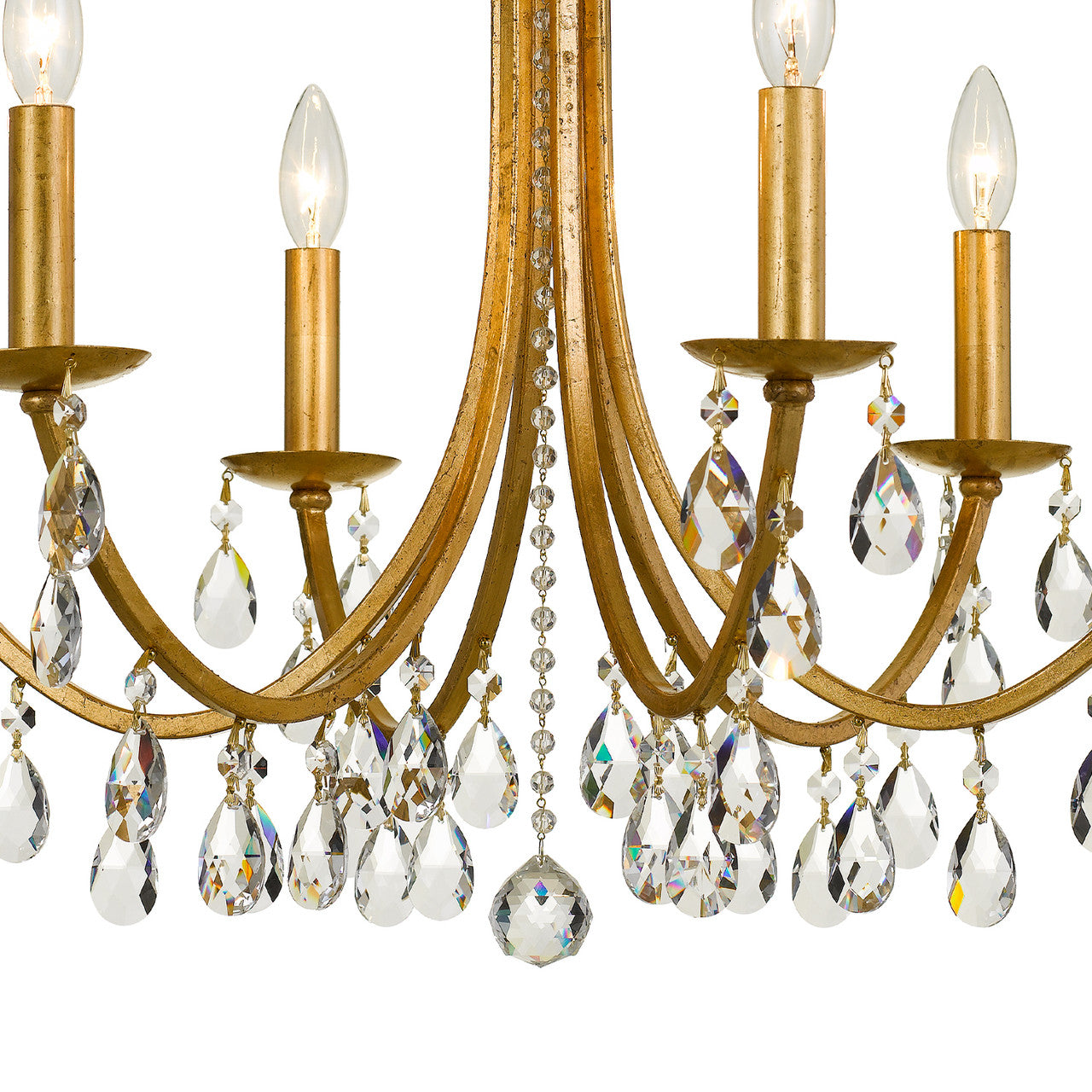 Crystorama Bridgehampton 6 Light Chandelier Antique Gold