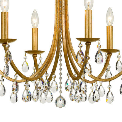 Crystorama Bridgehampton 6 Light Chandelier Antique Gold