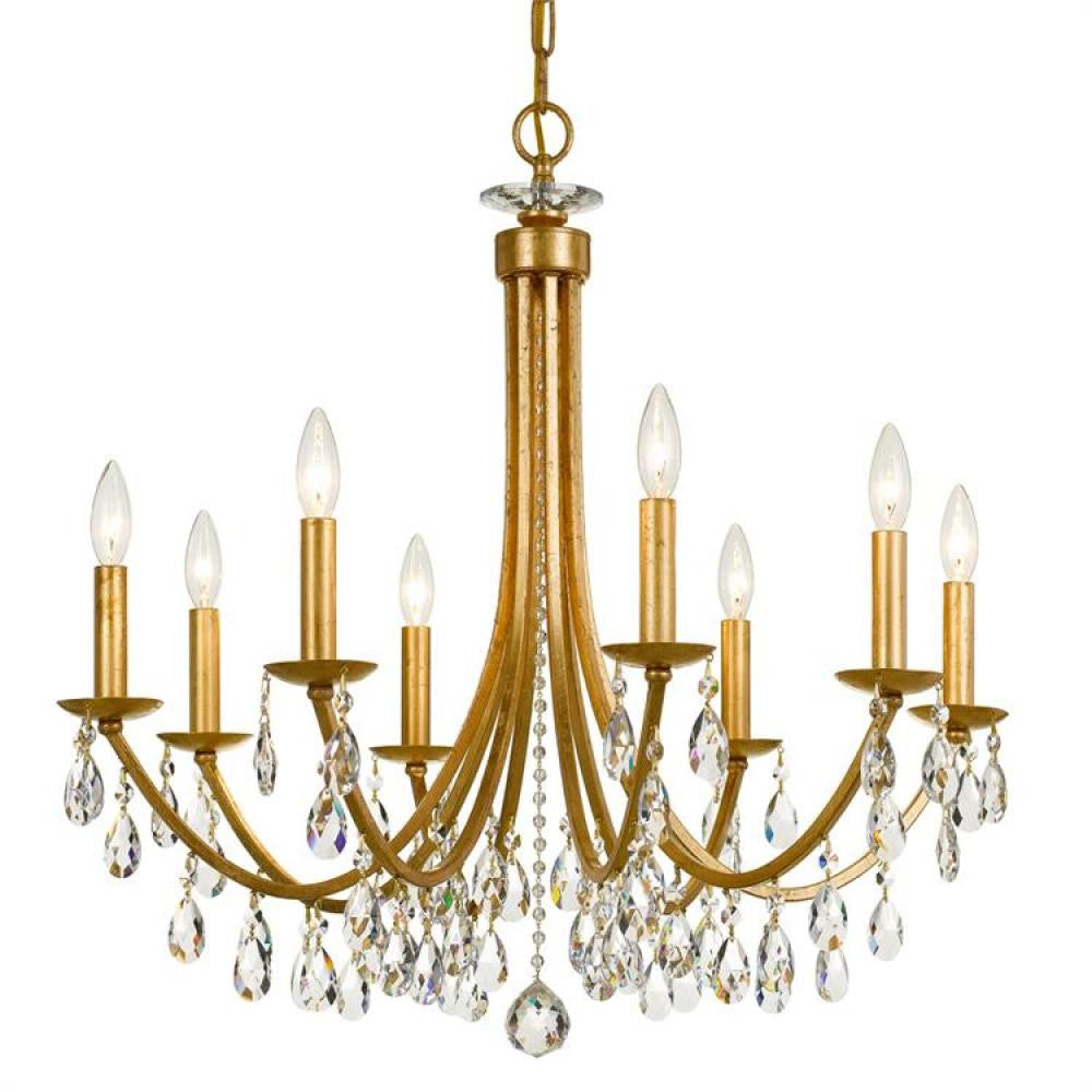 Crystorama Bridgehampton 8 Light Chandelier Antique Gold