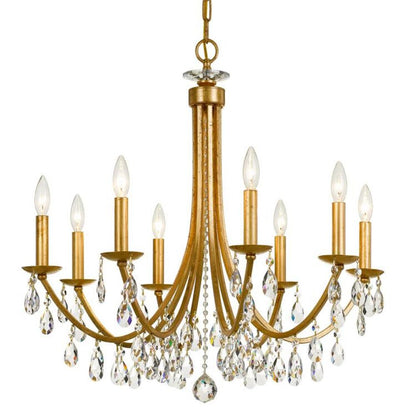 Crystorama Bridgehampton 8 Light Chandelier Antique Gold
