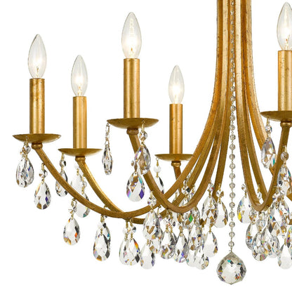 Crystorama Bridgehampton 8 Light Chandelier Antique Gold