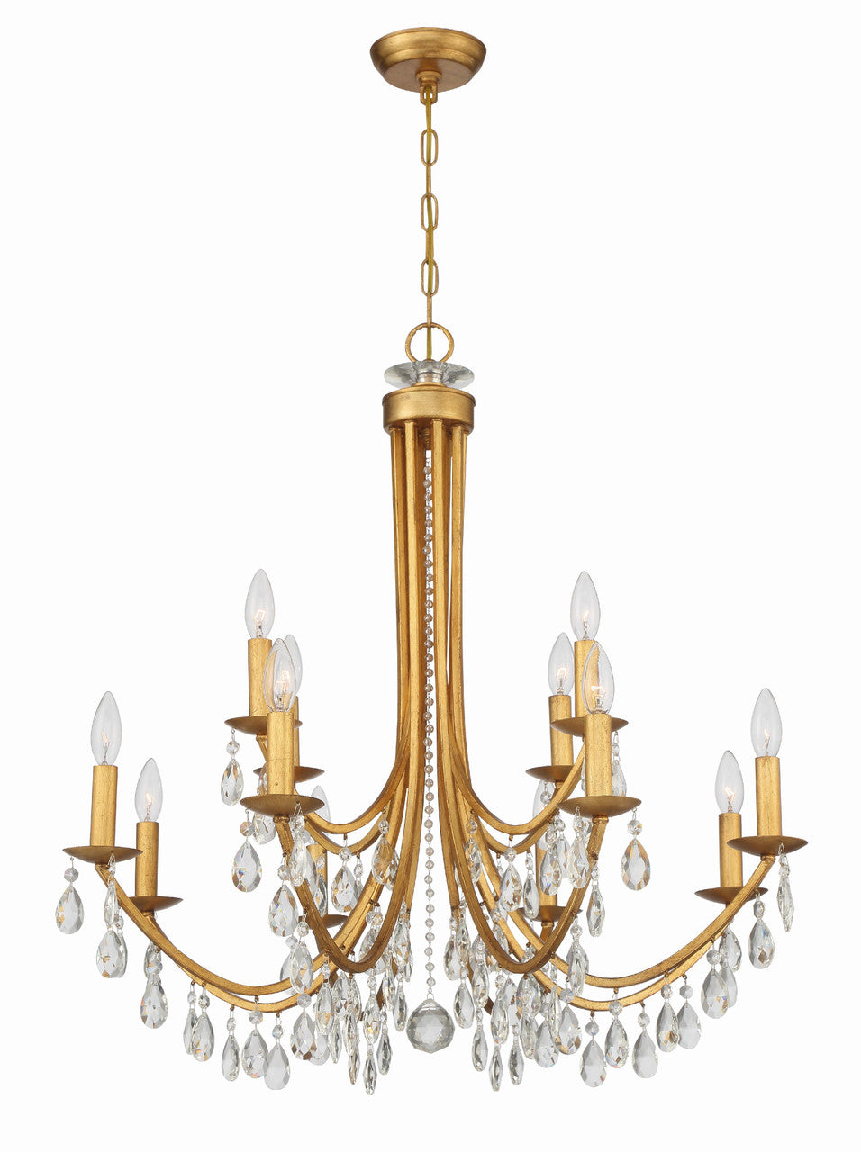 Crystorama Bridgehampton 12 Light Chandelier Vibrant Bronze