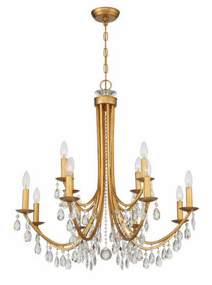Crystorama Bridgehampton 12 Light Chandelier Vibrant Bronze