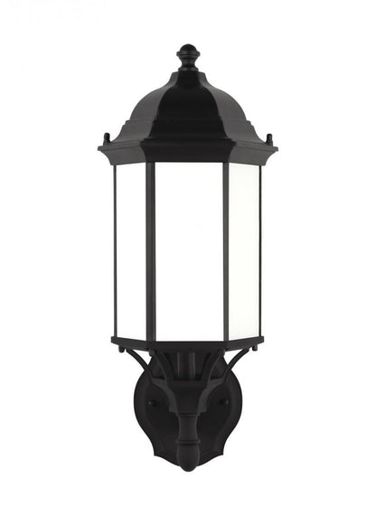 Generation Lighting Sevier Medium One Light Uplight Outdoor Wall Lan Black