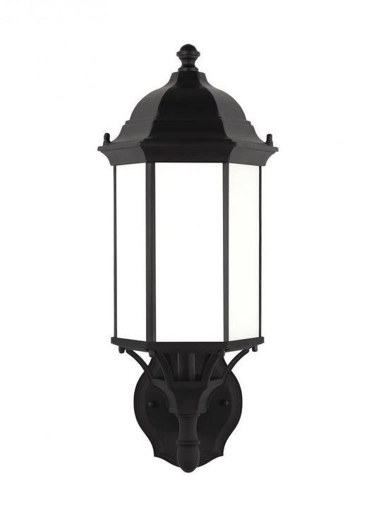 Generation Lighting Sevier Medium One Light Uplight Outdoor Wall Lan Black