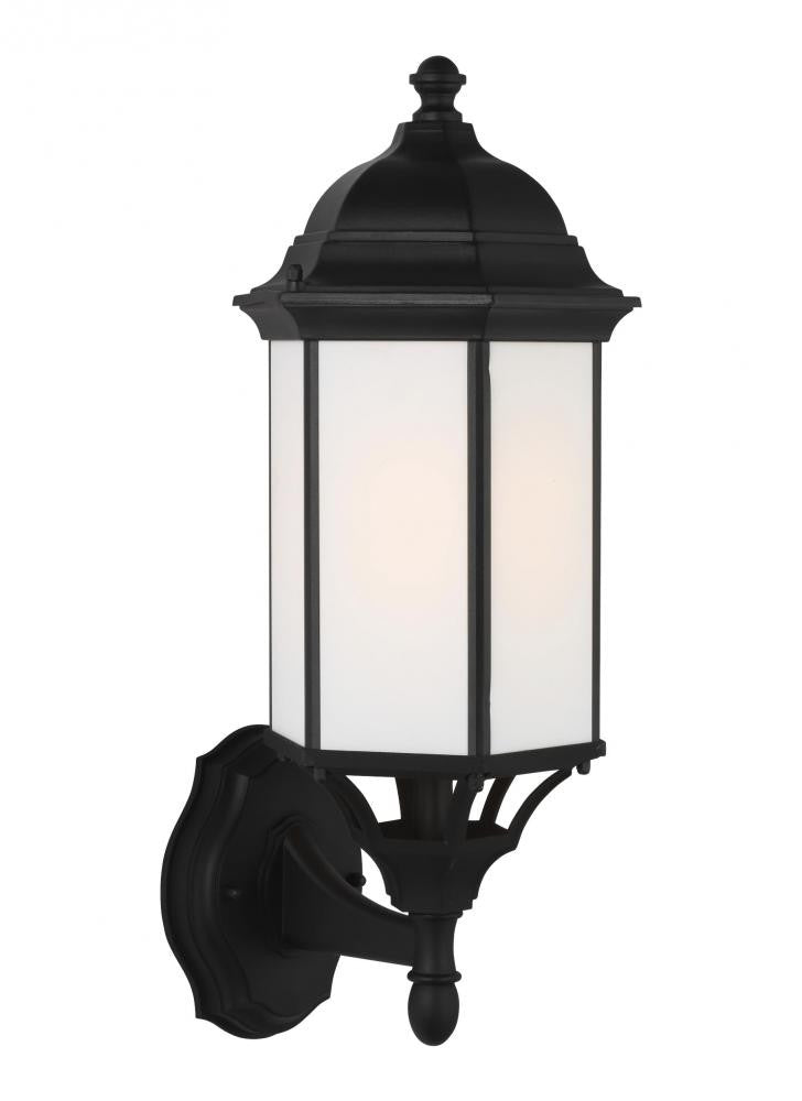 Generation Lighting Sevier Medium One Light Uplight Outdoor Wall Lan Black