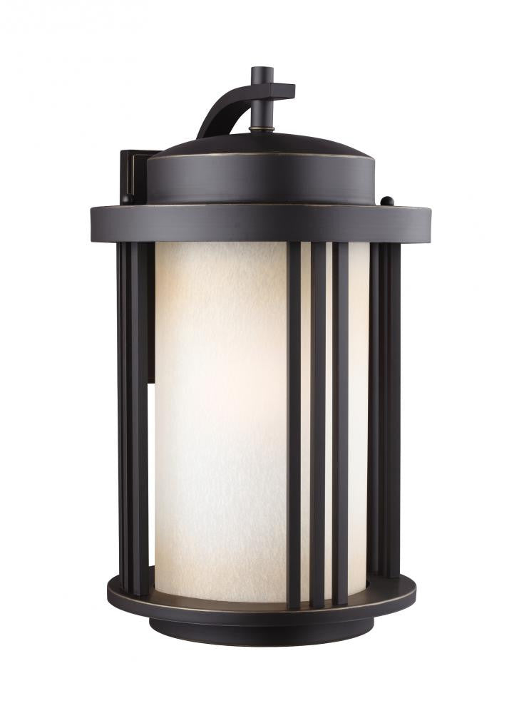 Generation Lighting Crowell Large One Light Outdoor Wall Lantern Antique Bronze
