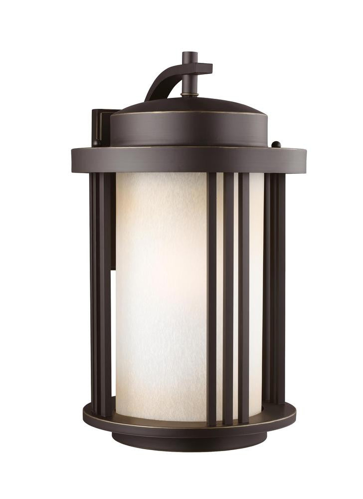 Generation Lighting Crowell Large One Light Outdoor Wall Lantern Antique Bronze