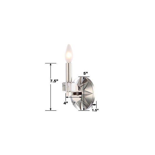 Carson 1 Light Polished Nickel Sconce