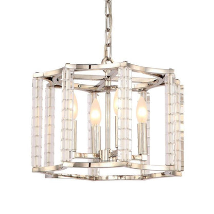 Crystorama Carson Mini Chandelier Polished Nickel