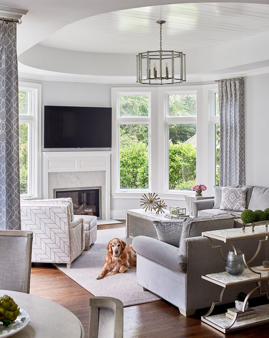 Carson 6 Light Polished Nickel Chandelier