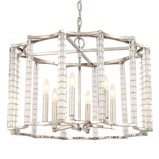 Crystorama Carson Chandelier Polished Nickel