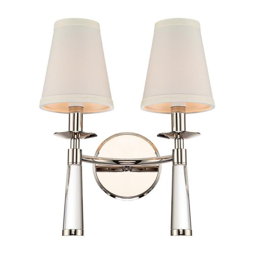 Crystorama Baxter Wall Sconce Polished Nickel