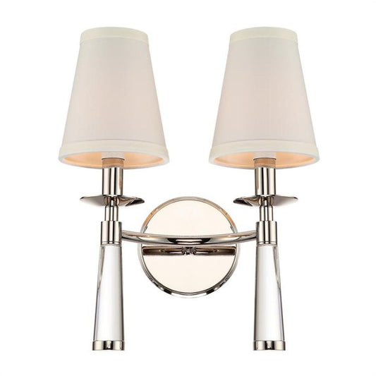 Crystorama Baxter Wall Sconce Polished Nickel