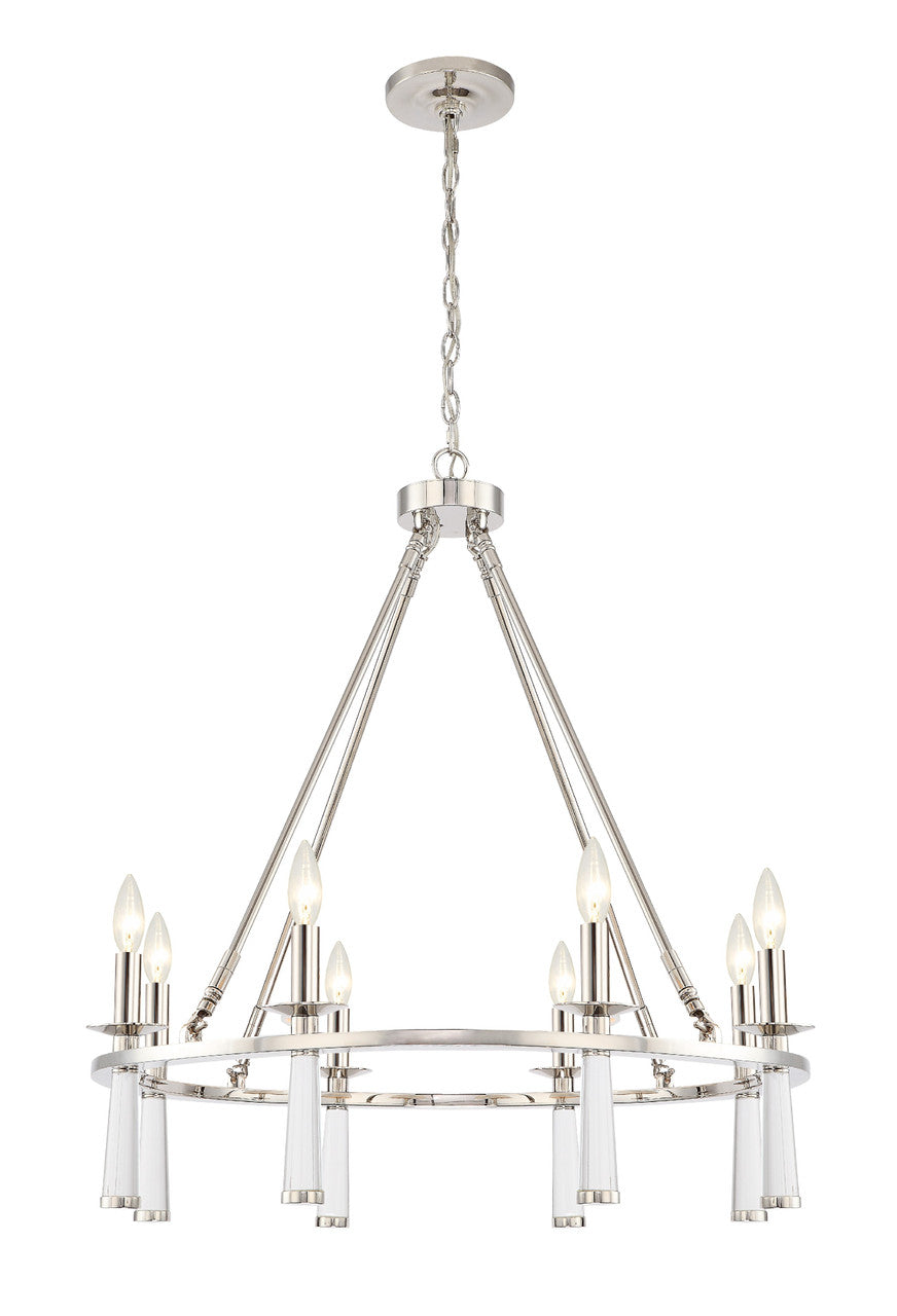 Crystorama Baxter Chandelier Aged Brass