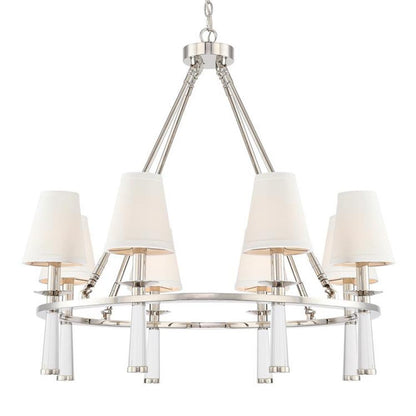 Crystorama Baxter Chandelier Polished Nickel