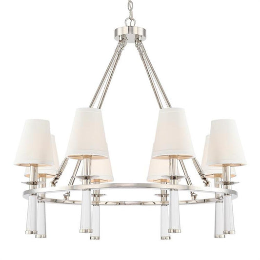 Crystorama Baxter Chandelier Polished Nickel