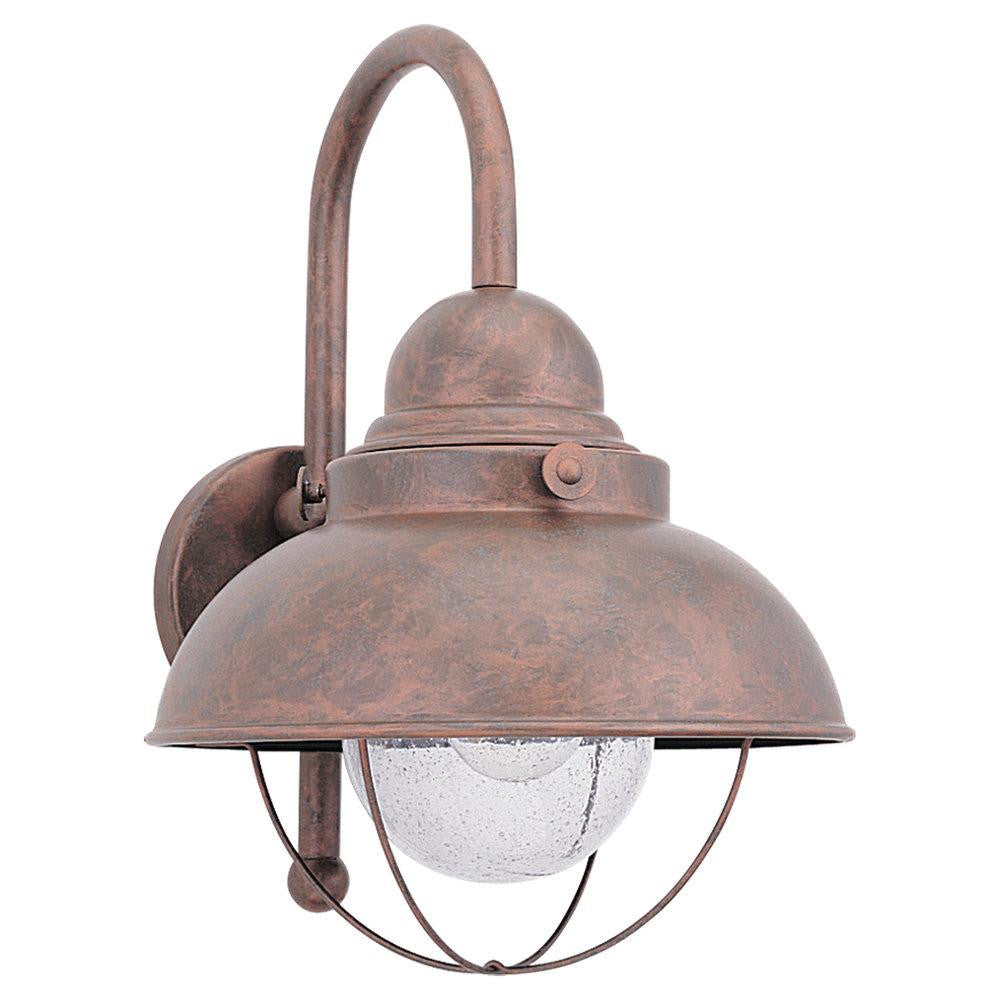 Generation Lighting Sebring Large One Light Outdoor Wall Lantern Weathered Copper