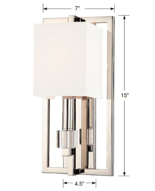 Dixon 1 Light Polished Nickel Sconce