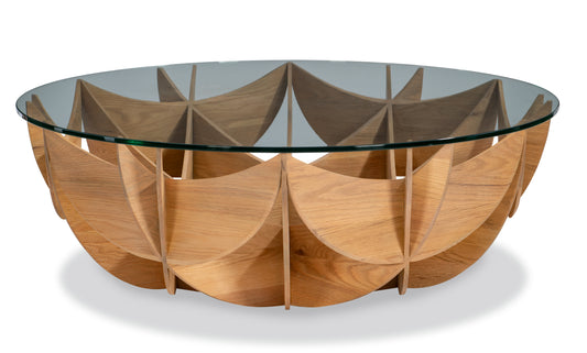 Maitland-Smith Oak Honeycomb Table in Wood