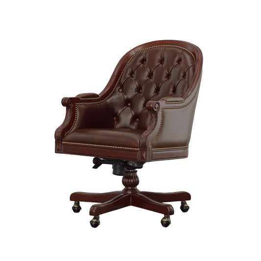 Maitland-Smith Marcio Office Chair in Mahogany