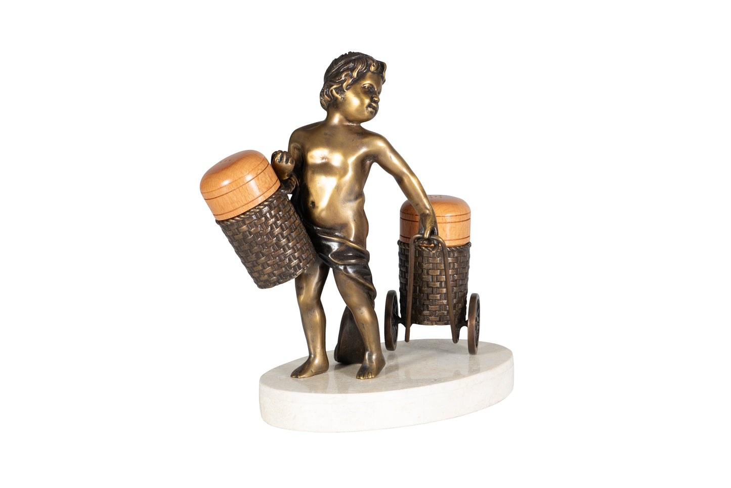 Maitland-Smith Salt And Pepper Sculpture Brass