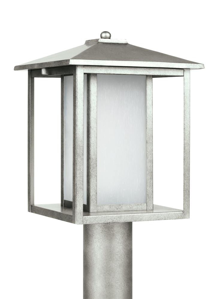 Generation Lighting Hunnington One Light Outdoor Post Lantern Weathered Pewter