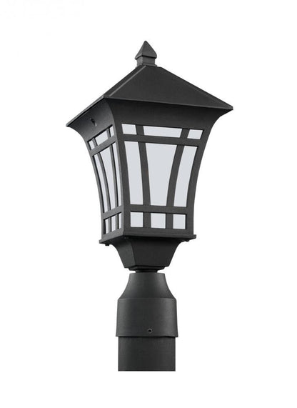 Generation Lighting Herrington One Light Outdoor Post Lantern Black