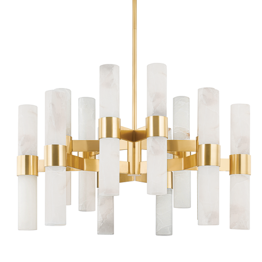 Hudson Valley Stowe 24-Light Chandelier Aged Brass