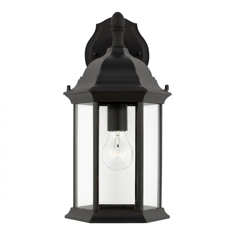 Generation Lighting Sevier Medium One Light Downlight Outdoor Wall L Black