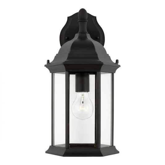 Generation Lighting Sevier Medium One Light Downlight Outdoor Wall L Black