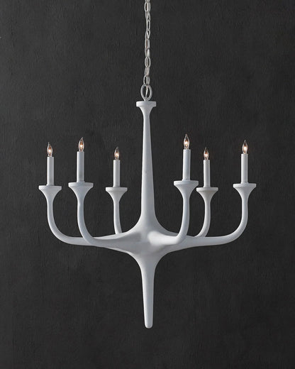 Albion White Chandelier, Currey and Company (9000-0255 NHJV)