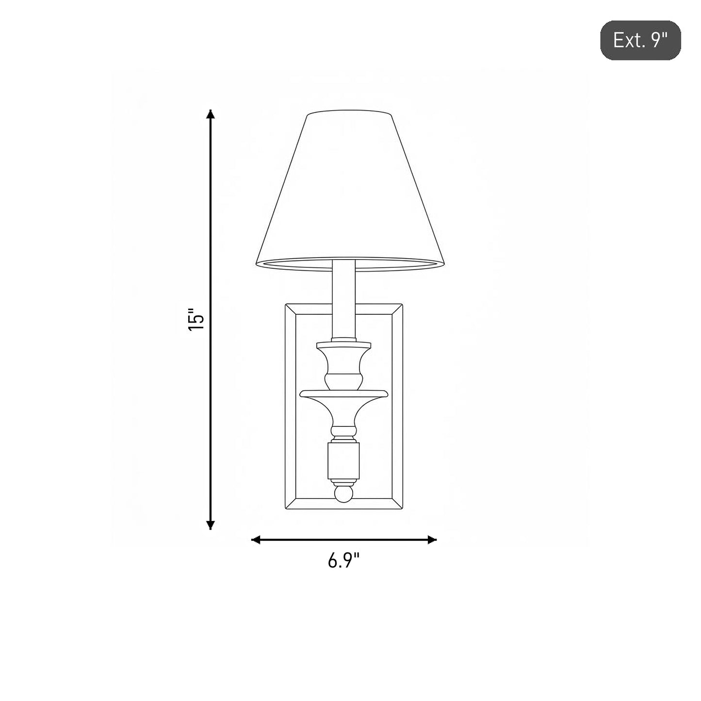 Washburn 1-Light Wall Sconce in Polished Nickel