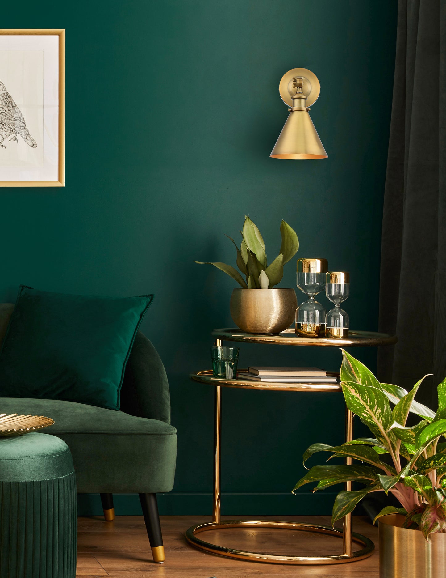 Glenn 1-Light Adjustable Wall Sconce in Classic Bronze