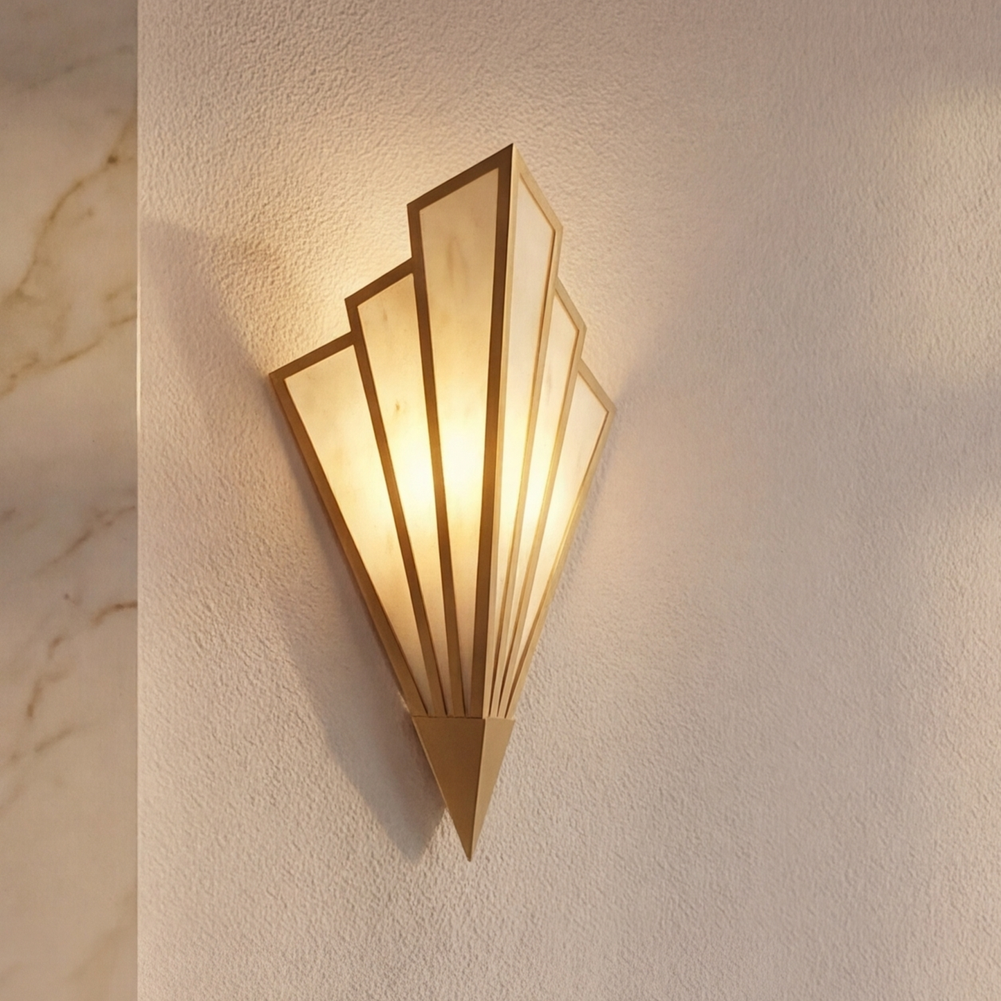Rivage 1-Light LED Wall Sconce in Warm Brass