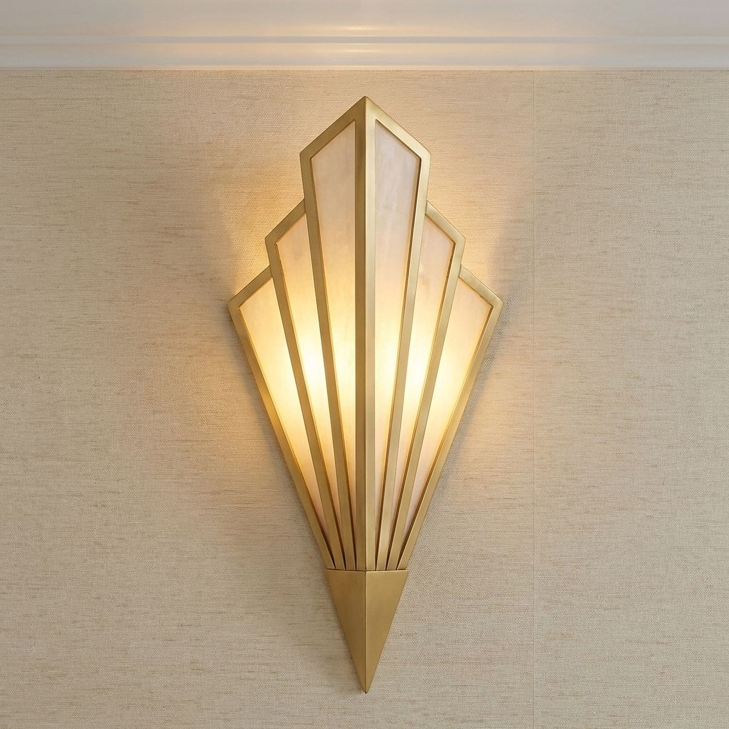 Rivage 1-Light LED Wall Sconce in Warm Brass