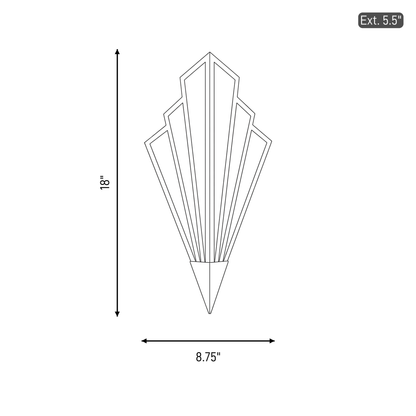 Rivage 1-Light LED Wall Sconce in Warm Brass