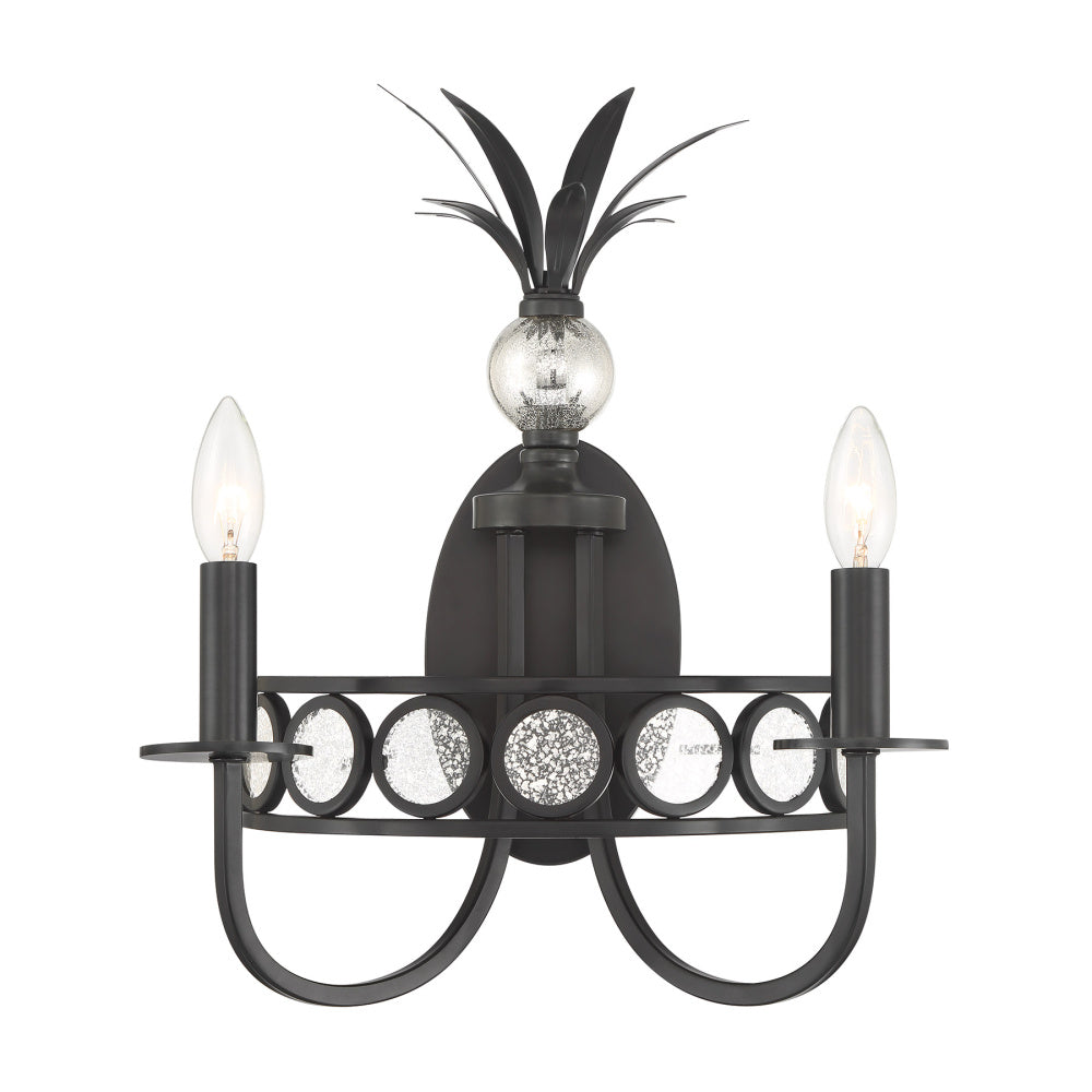 Savoy House Hearst 2-Light Wall Sconce - Black Tourmaline