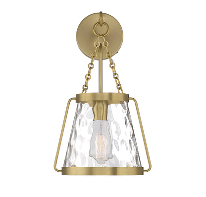 Crawford 1-Light Wall Sconce in Warm Brass