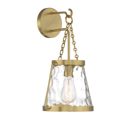 Crawford 1-Light Wall Sconce in Warm Brass